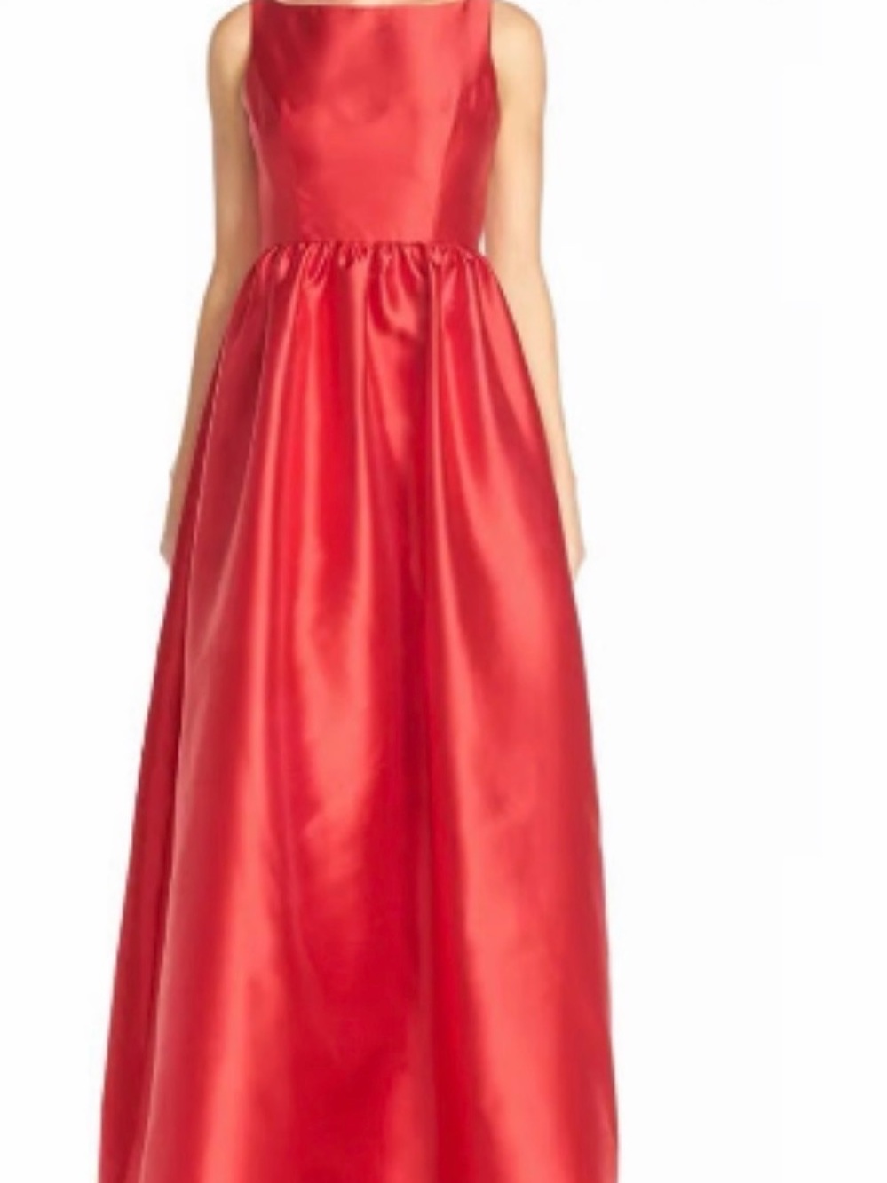 Adrianna Papell Red Mikado Ball Gown Dress